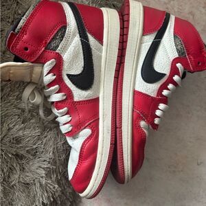 Jordan 1 Retro High red and black high top vintage shoes classic sneakers